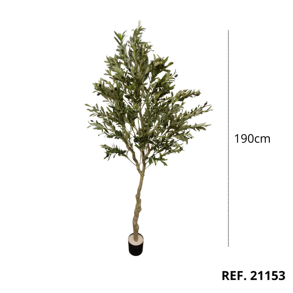 Olivo artificial grande de 190 cm con aceitunas - FlorYou