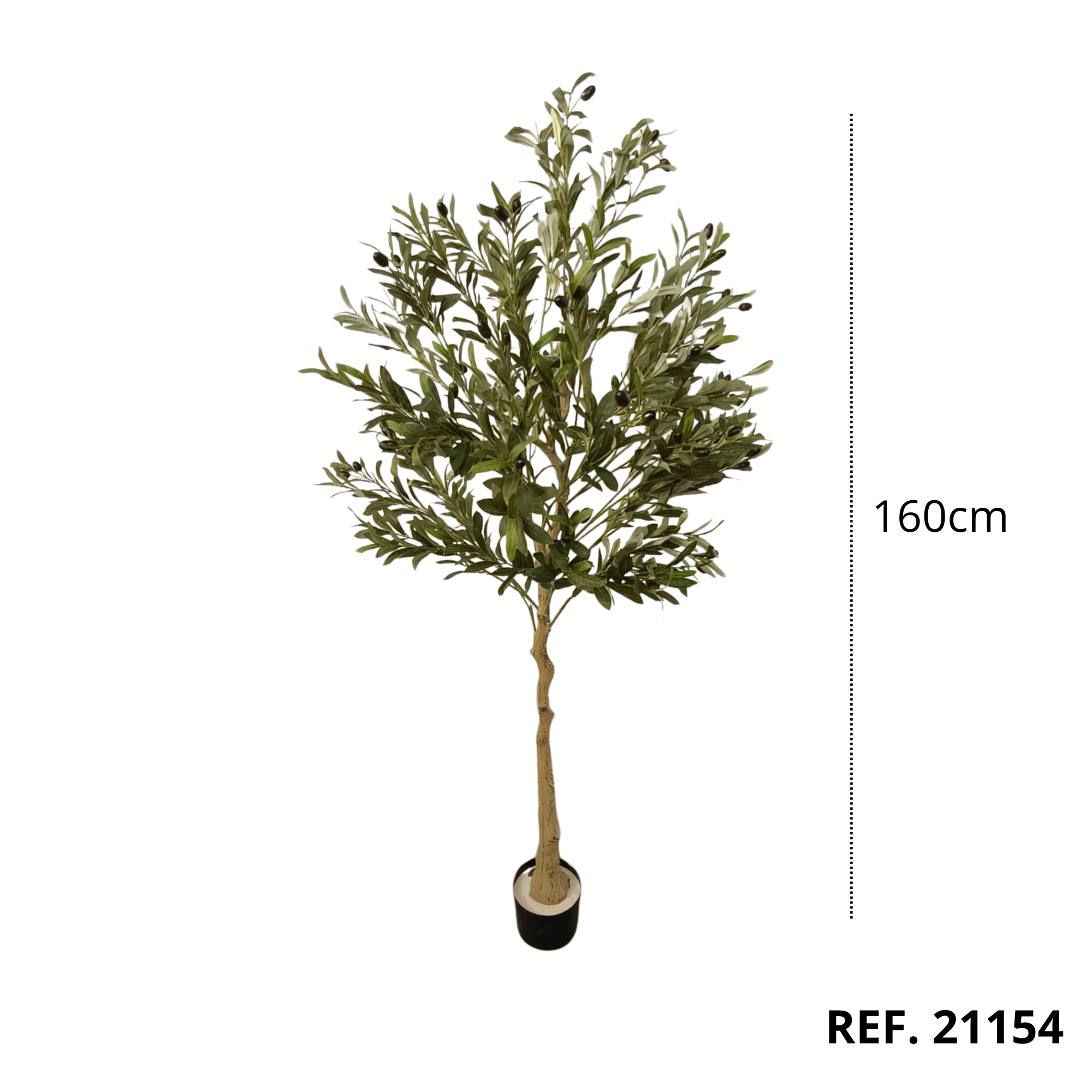 Olivo artificial mediano de 160 cm con aceitunas - FlorYou