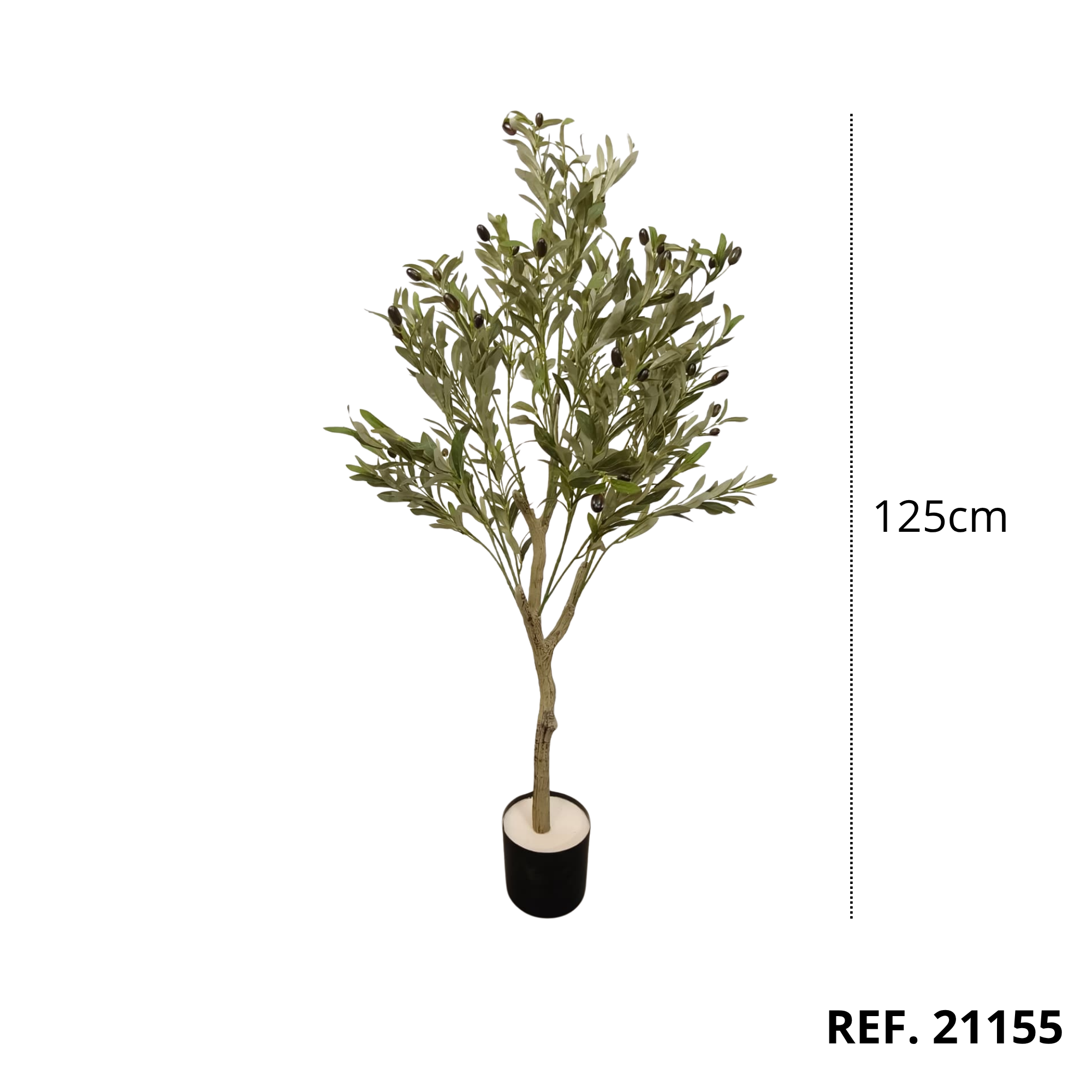 Olivo artificial pequeño de 125 cm con aceitunas - FlorYou