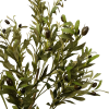 Olivo artificial pequeño plantado en maceta con base de yeso