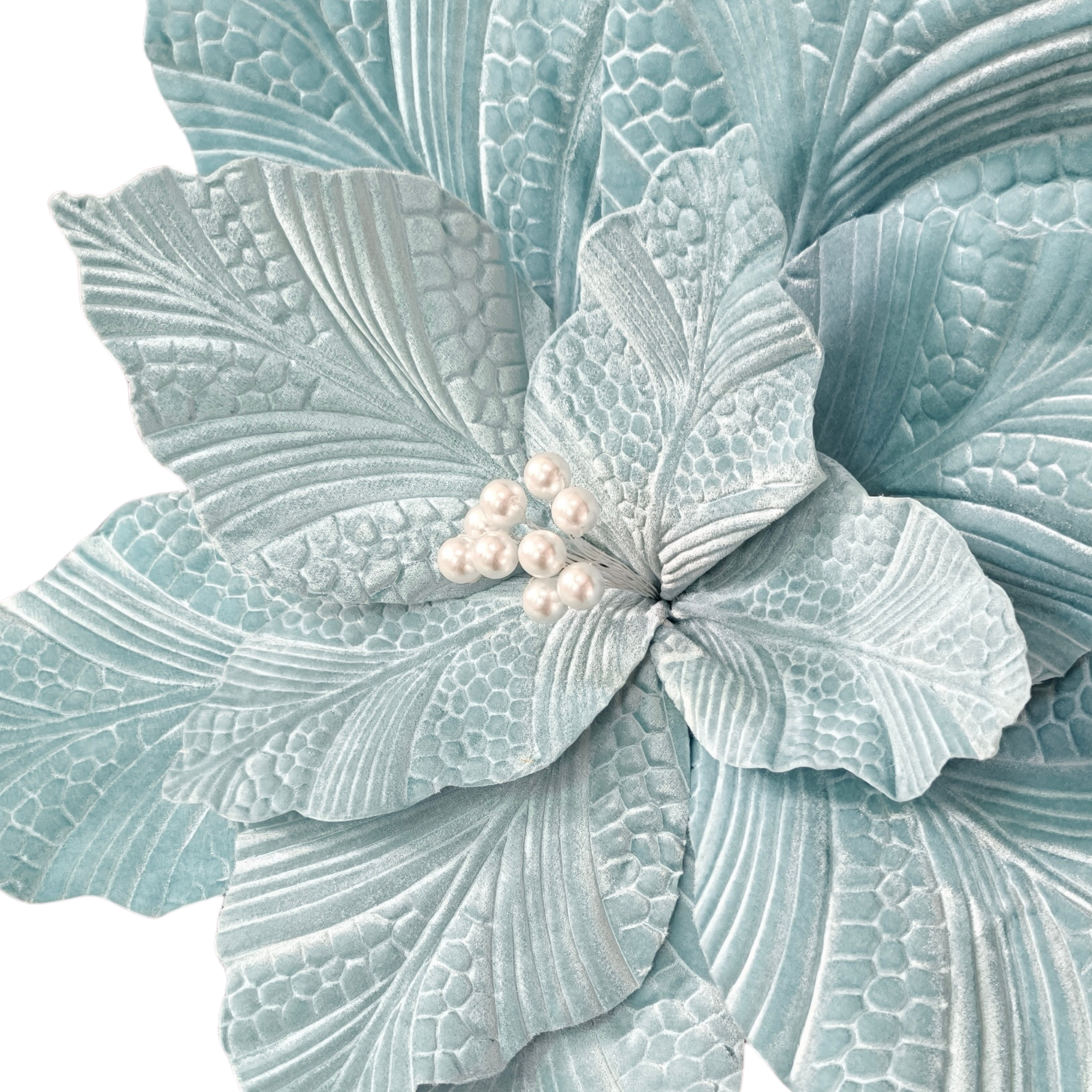 Detalle 1 de la flor grande aterciopelada de decoración