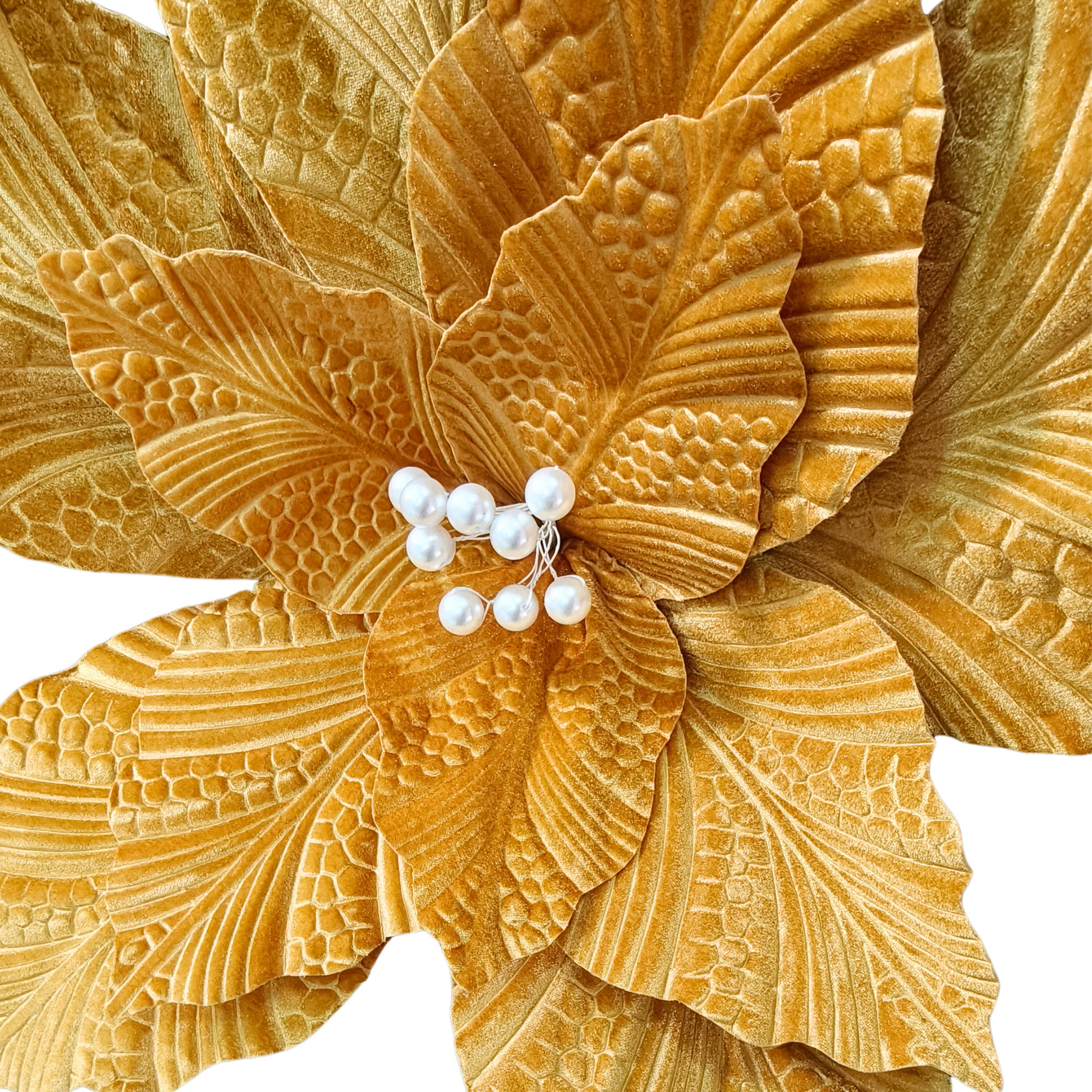 Detalle 4 de la flor grande aterciopelada de decoración