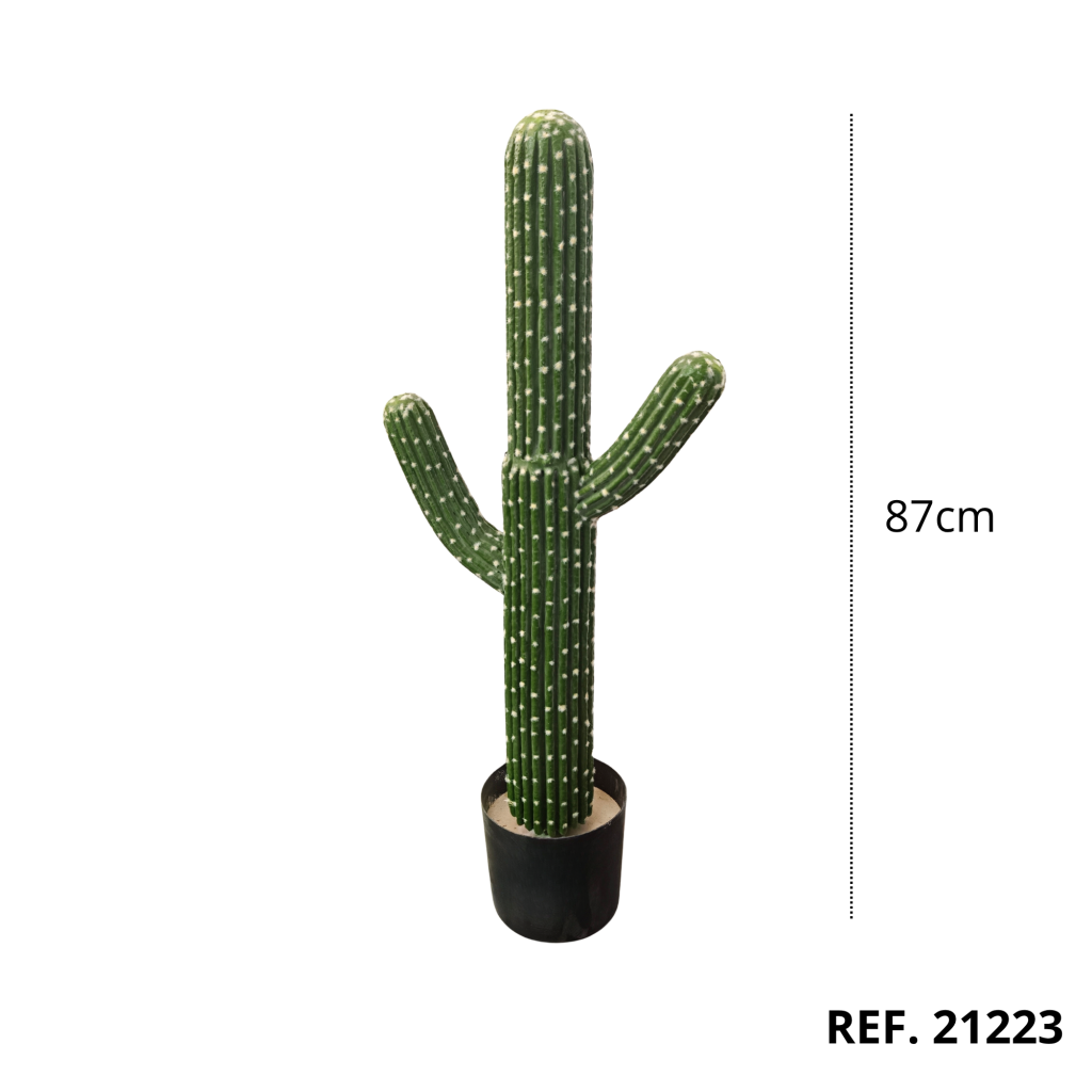 Cactus artificial de 87 cm con tallo principal y dos brazos - FlorYou