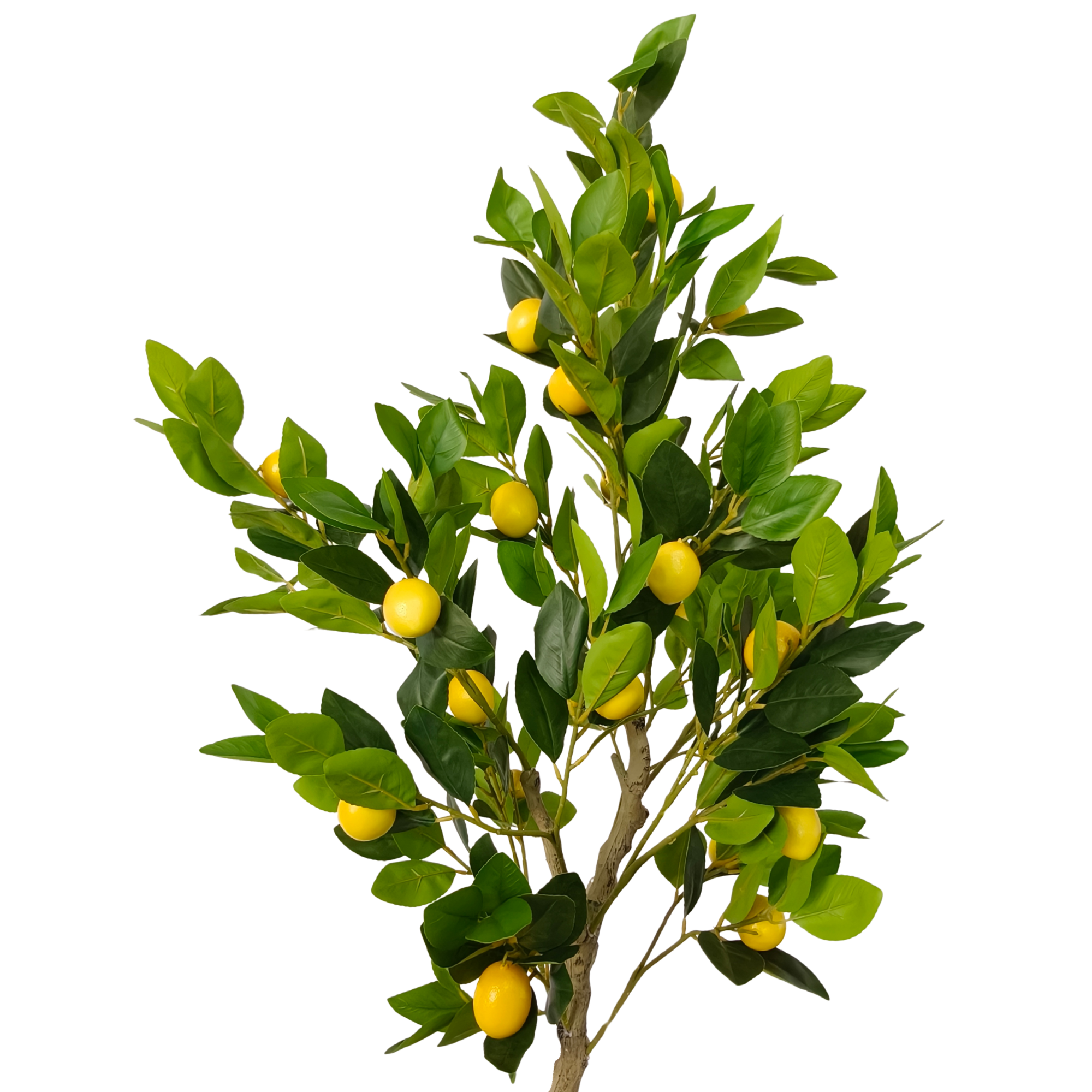 Limonero artificial plantado en maceta con base de yeso