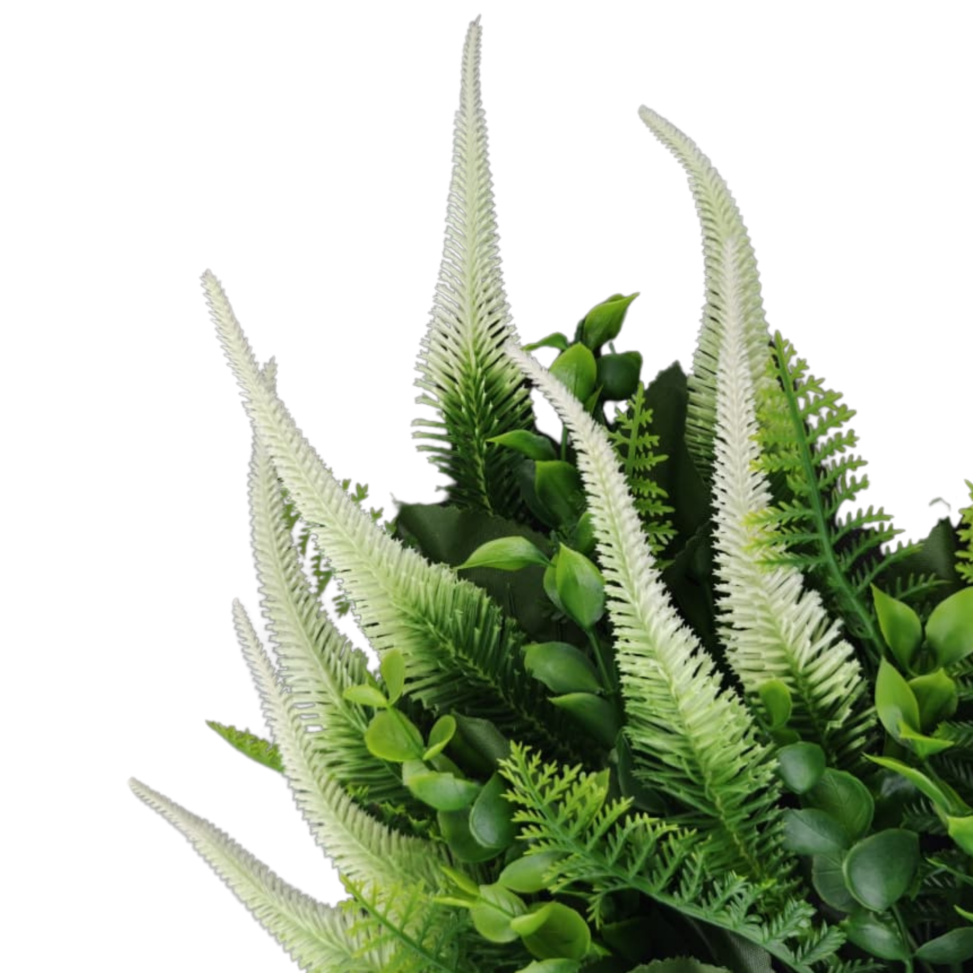 Detalle 5 del ramo de astilbe artificial en blanco, verde y amarillo