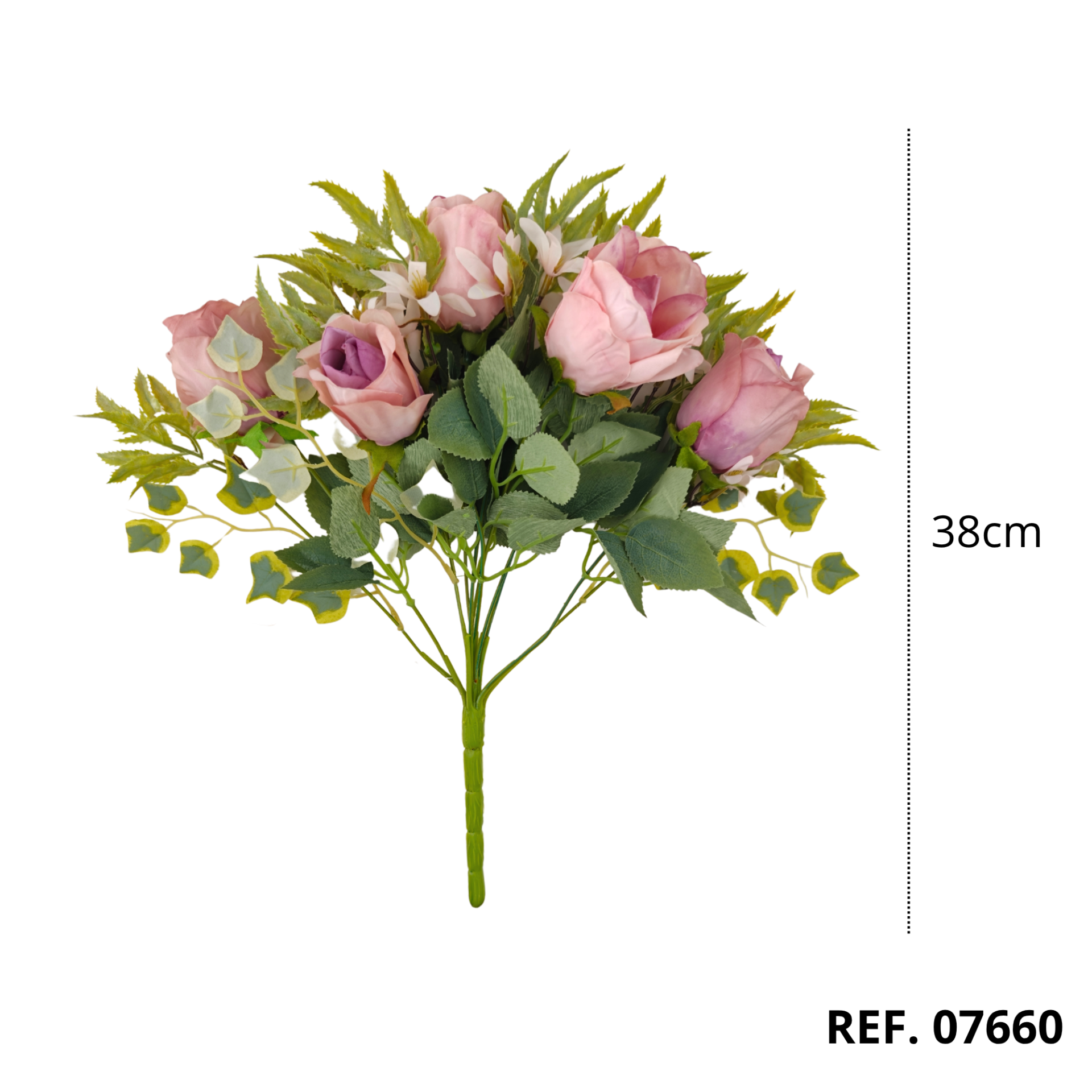07660 - Ramo de capullos de rosas y clematis